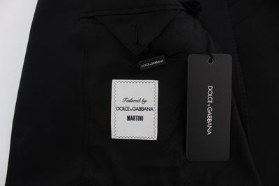 Black Silk Wool Slim Fit 3 Piece Suit