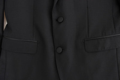 Black wool silk SICILIA blazer