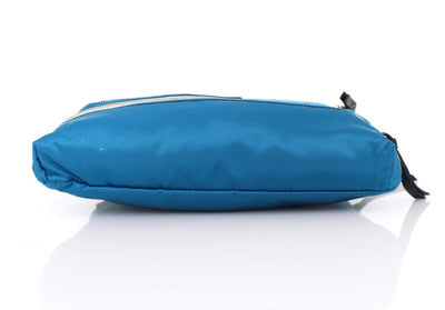 Blue canvas messenger bag