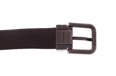 Green Suede Leather Logo Waist Buckle Belt