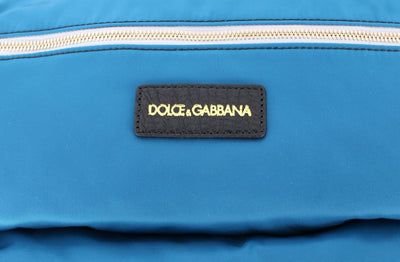 Blue canvas messenger bag