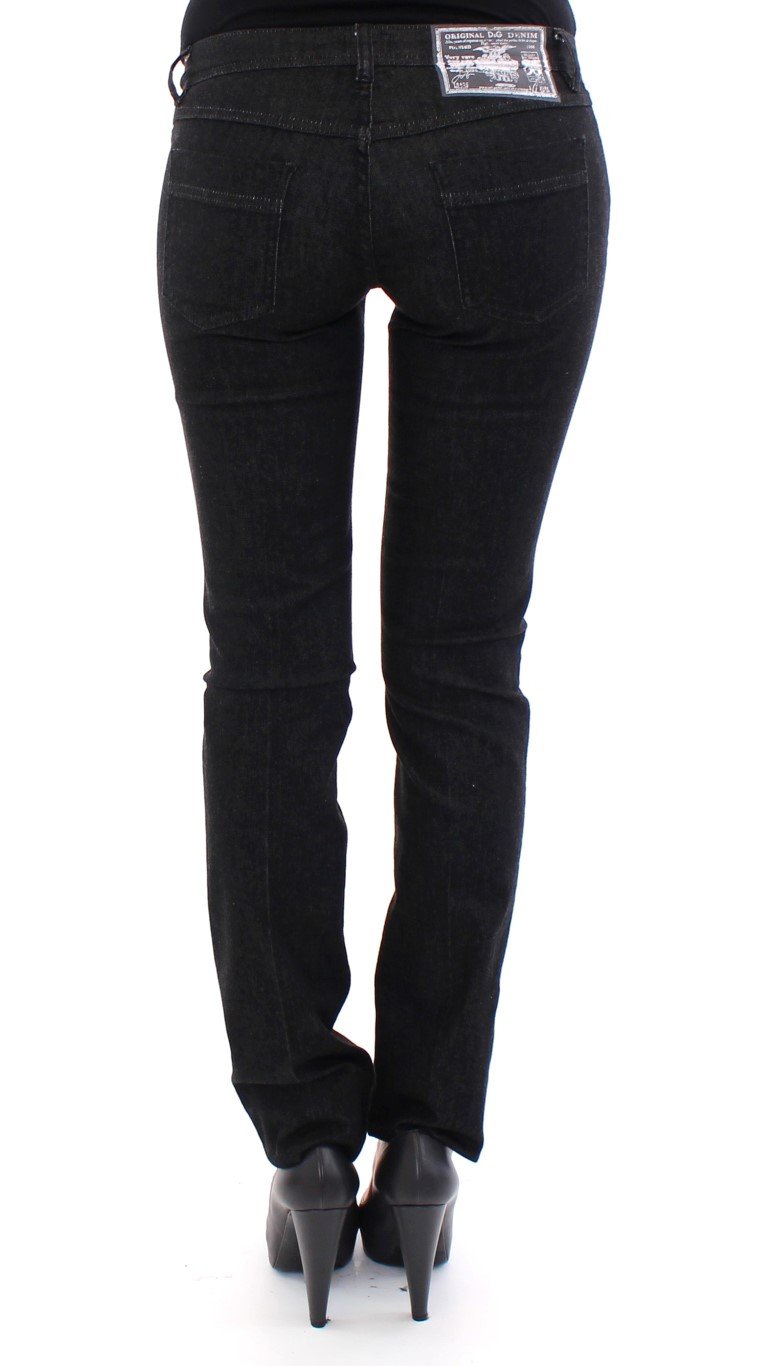 Black CUTE Cotton Regular Fit Jeans Pants