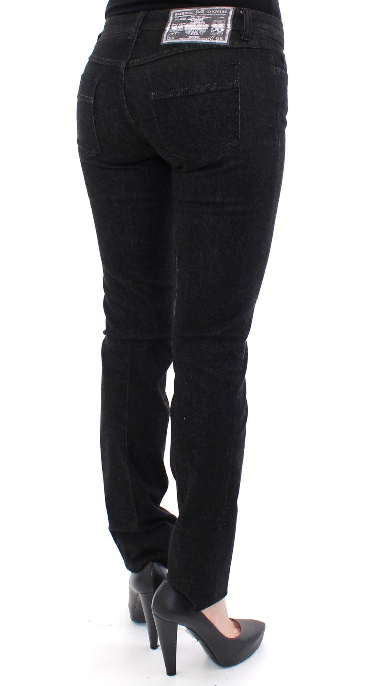 Black CUTE Cotton Regular Fit Jeans Pants