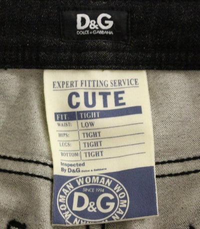 Black CUTE Cotton Regular Fit Jeans Pants