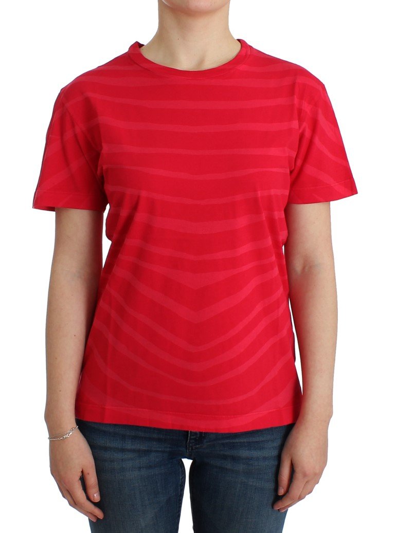 Red Striped Crewneck T-Shirt