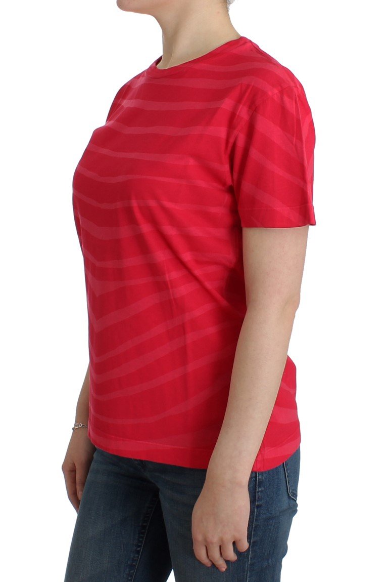 Red Striped Crewneck T-Shirt