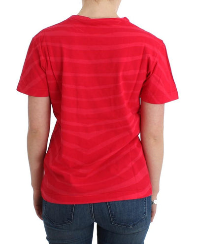 Red Striped Crewneck T-Shirt