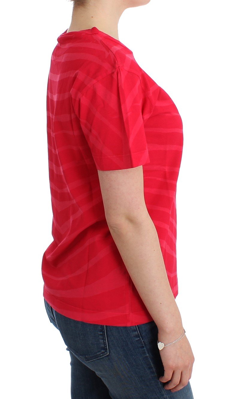 Red Striped Crewneck T-Shirt