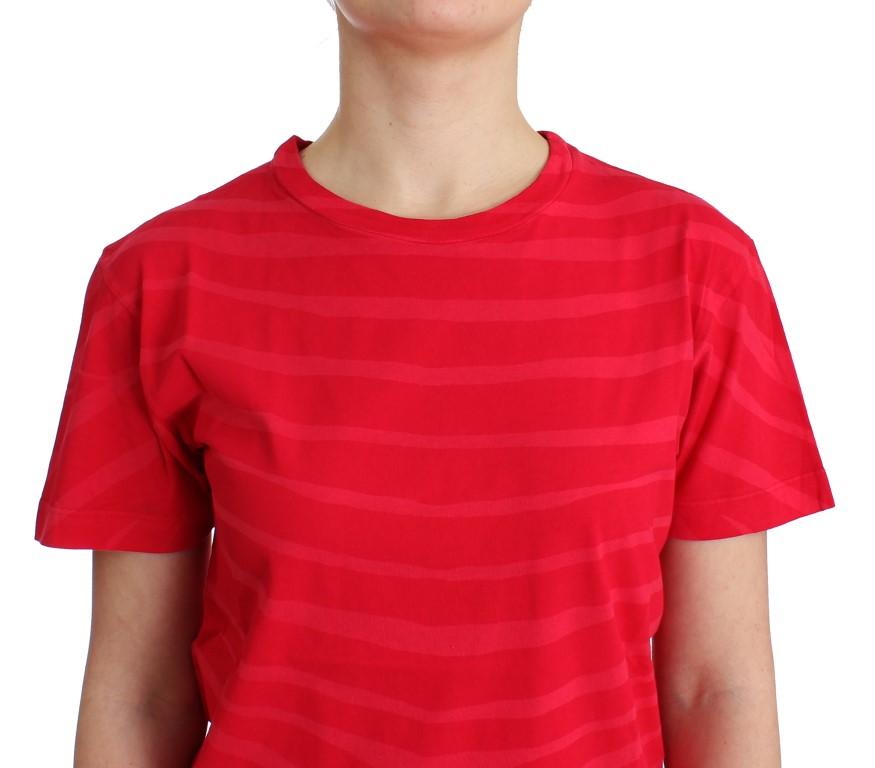 Red Striped Crewneck T-Shirt