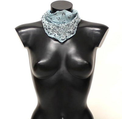 Blue Floral Cotton Scarf