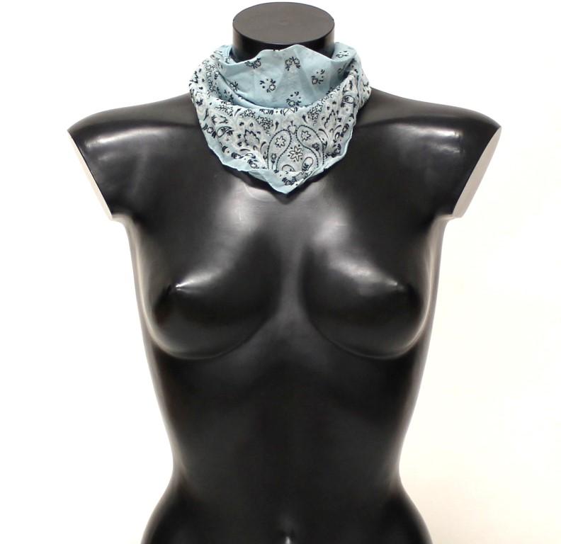 Blue Floral Cotton Scarf
