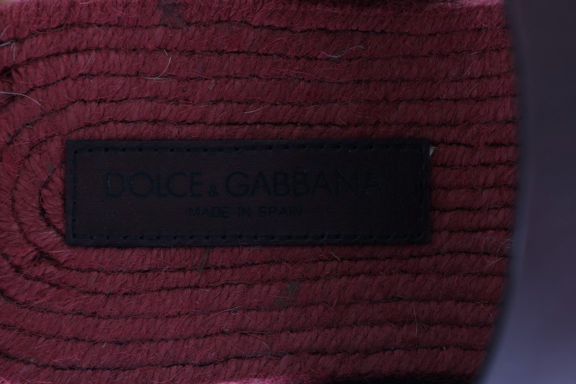 Bordeaux Red Leather Slides Sandals