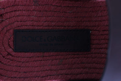Bordeaux Red Leather Slides Sandals