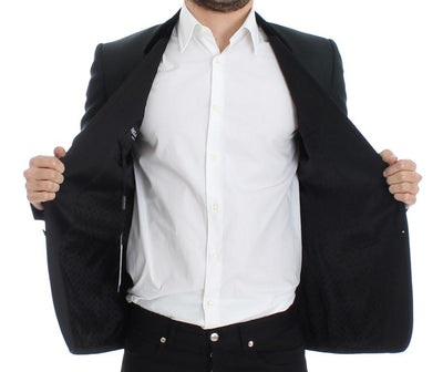 Dark green wool slim fit blazer