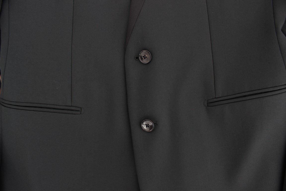 Dark green wool slim fit blazer