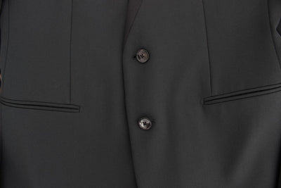 Dark green wool slim fit blazer