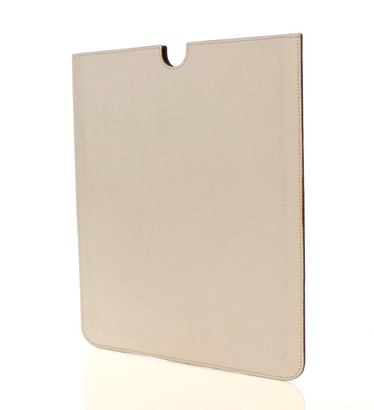 White Leather IPAD Tablet Case Cover