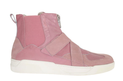 Pink Leather High Top Sneakers