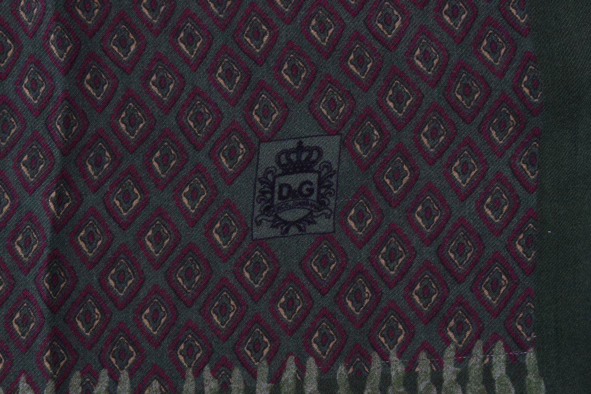 Green Baroque Cashmere Scarf