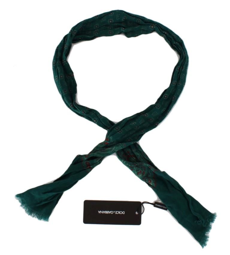 Green Baroque Pattern Scarf