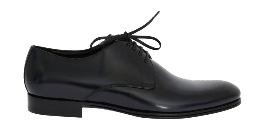 Blue Navy Leather Oxford Derby Formal Shoes