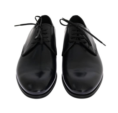 Blue Navy Leather Oxford Derby Formal Shoes