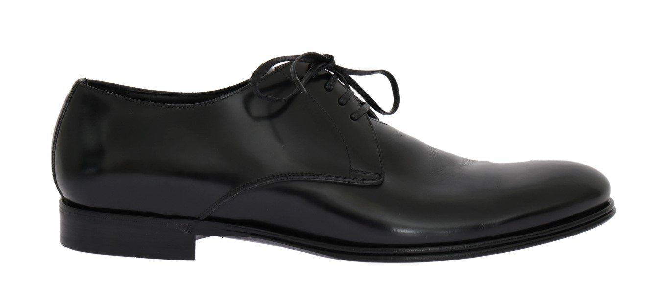 Black Leather Oxford Derby Formal Shoes