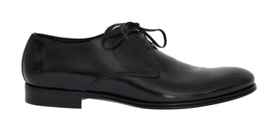 Black Leather Oxford Derby Formal Shoes