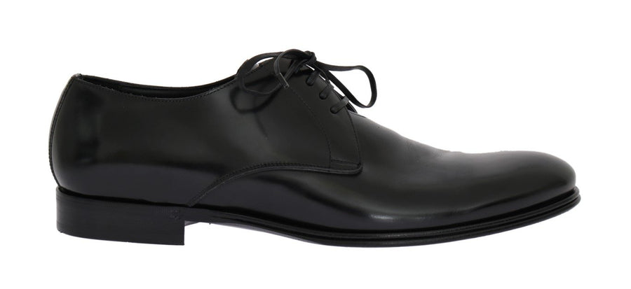 Black Leather Oxford Derby Formal Shoes