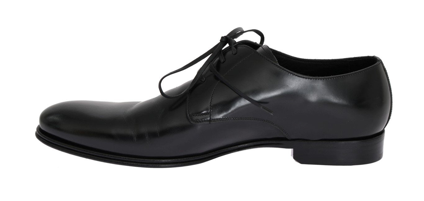 Black Leather Oxford Derby Formal Shoes