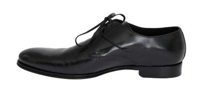 Black Leather Oxford Derby Formal Shoes