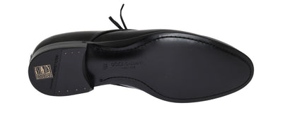 Black Leather Oxford Derby Formal Shoes