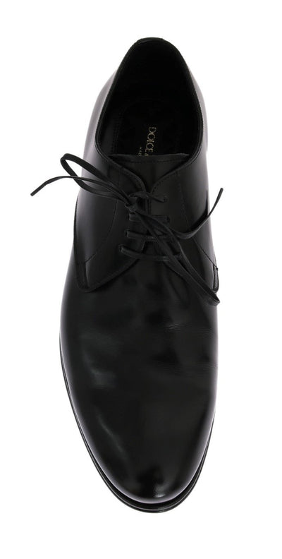 Black Leather Oxford Derby Formal Shoes