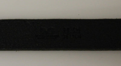 Black Leather Logo Belt