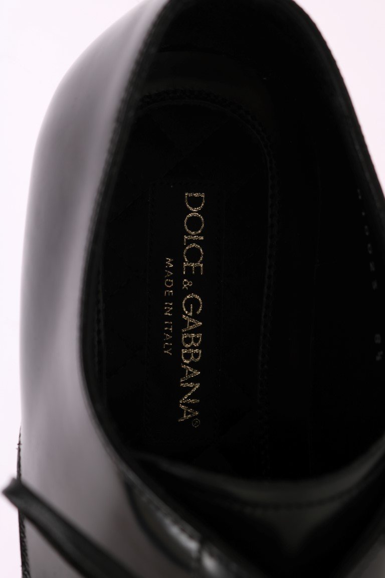 Black Leather Oxford Derby Formal Shoes