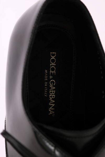 Black Leather Oxford Derby Formal Shoes