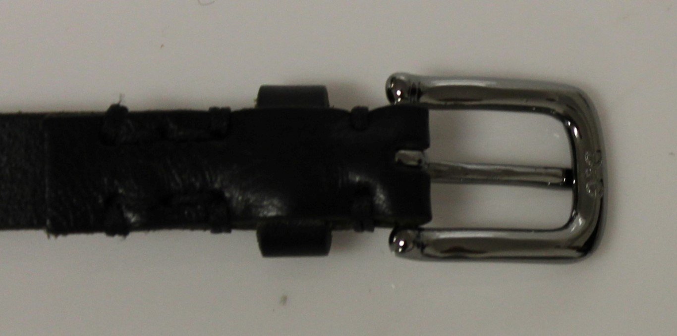 Black Leather Logo Belt