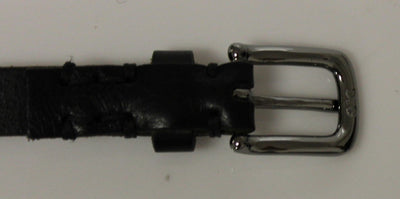 Black Leather Logo Belt
