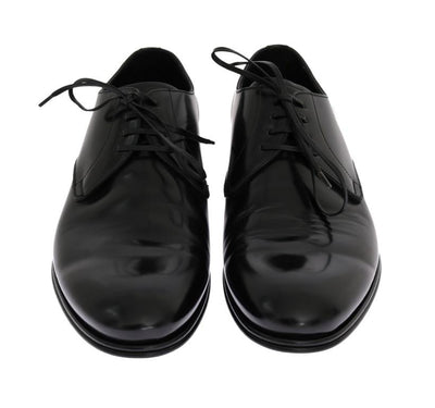Black Leather Oxford Derby Formal Shoes