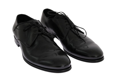 Black Leather Oxford Derby Formal Shoes