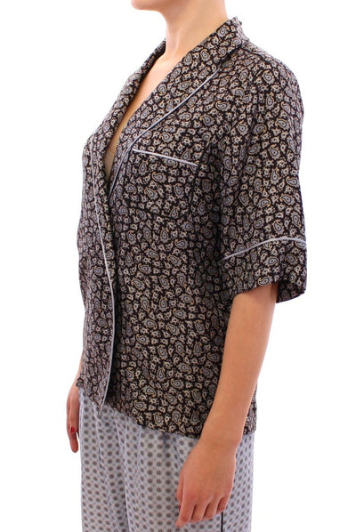 Multicolor PAJAMA silk blouse top