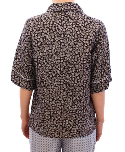 Multicolor PAJAMA silk blouse top
