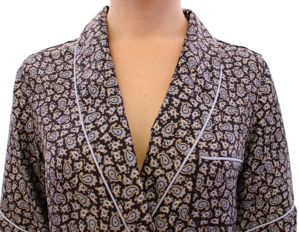 Multicolor PAJAMA silk blouse top