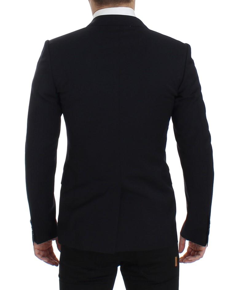 Dark blue wool slim fit blazer
