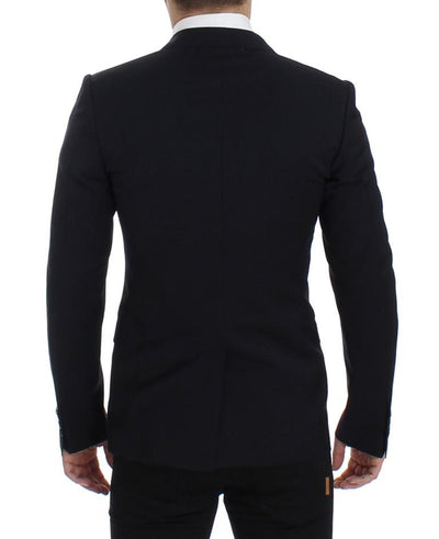 Dark blue wool slim fit blazer