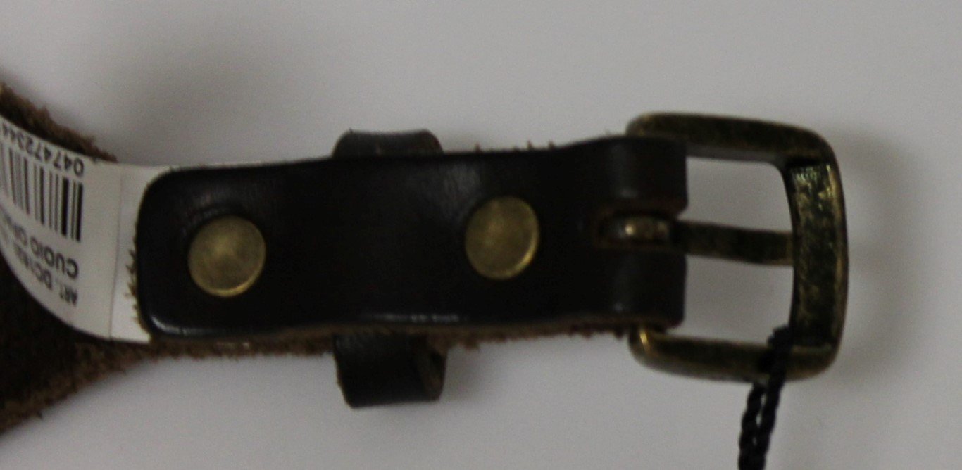 Brown Leather Logo Waist Belt