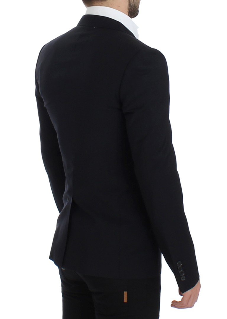Dark blue wool slim fit blazer