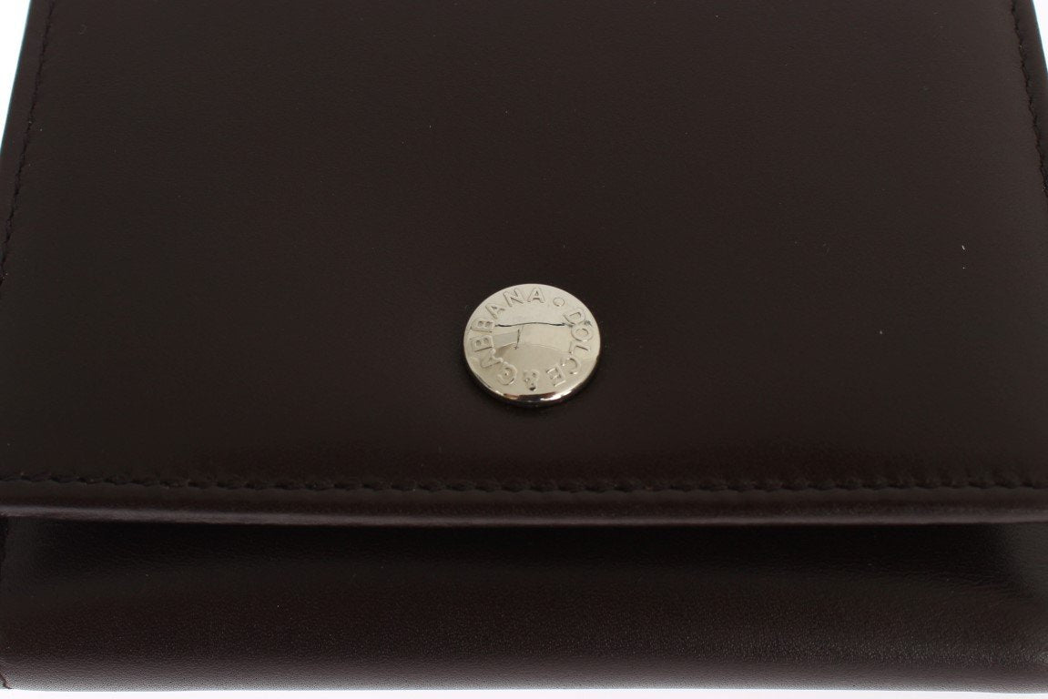 Brown Leather Trifold Wallet
