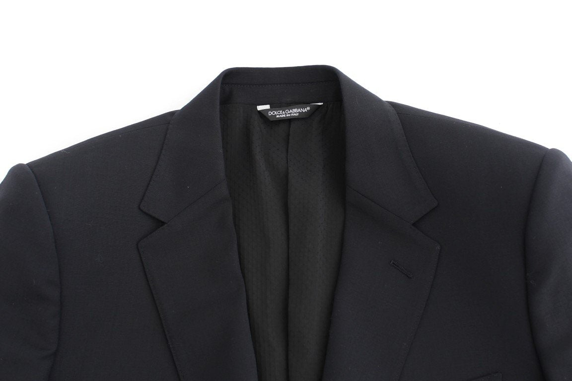 Dark blue wool slim fit blazer