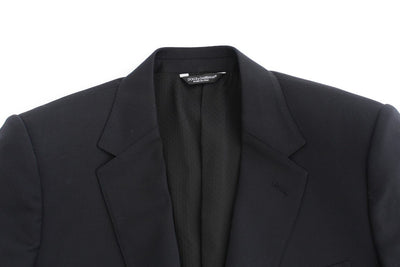 Dark blue wool slim fit blazer